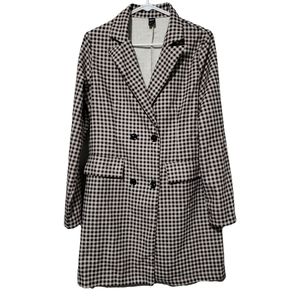 Shein Women's Plaid Long Sleeve Button Blazer